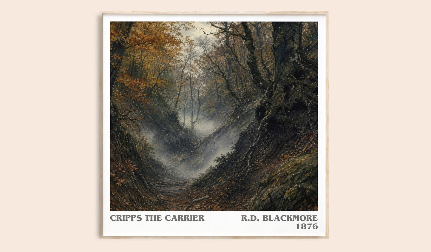 Cripps The Carrier literary book poster by R.D. Blackmore – framed literary art print