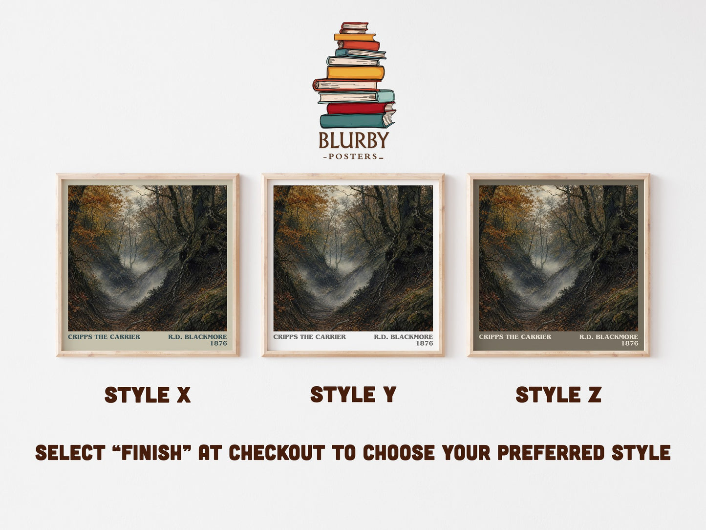 Cripps The Carrier literary print in frame leaning in hallway – historical fiction wall art