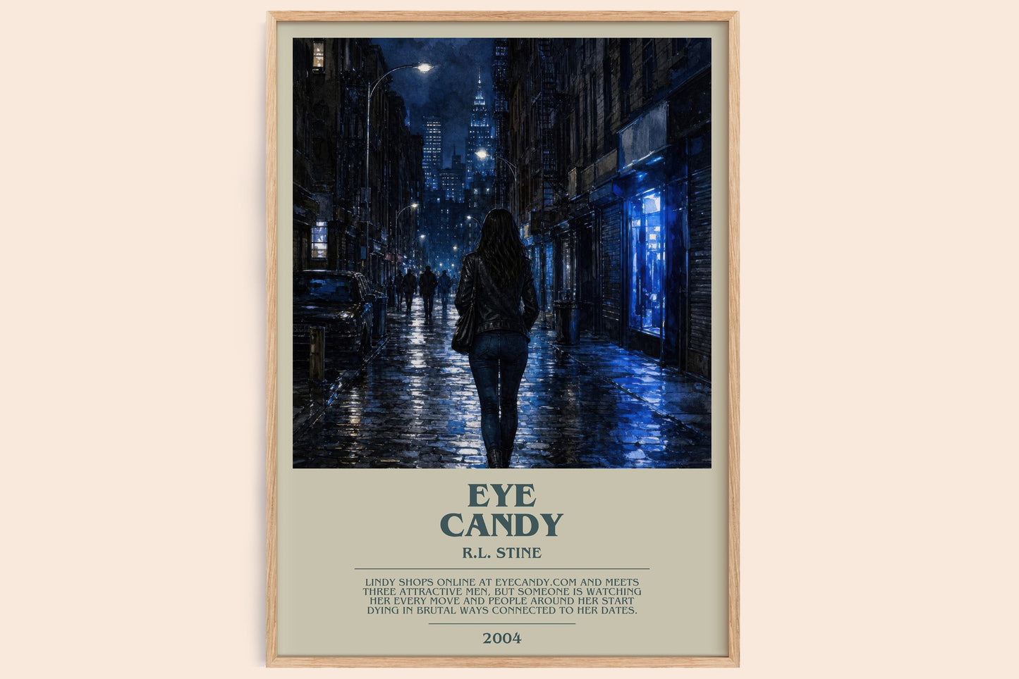 Eye Candy bookish book poster by R.L. Stine – framed literary art print