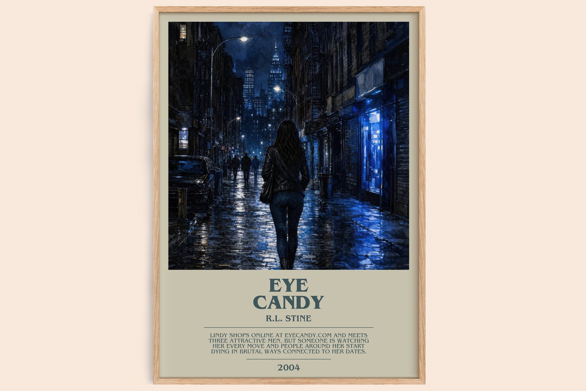 Eye Candy bookish book poster by R.L. Stine – framed literary art print