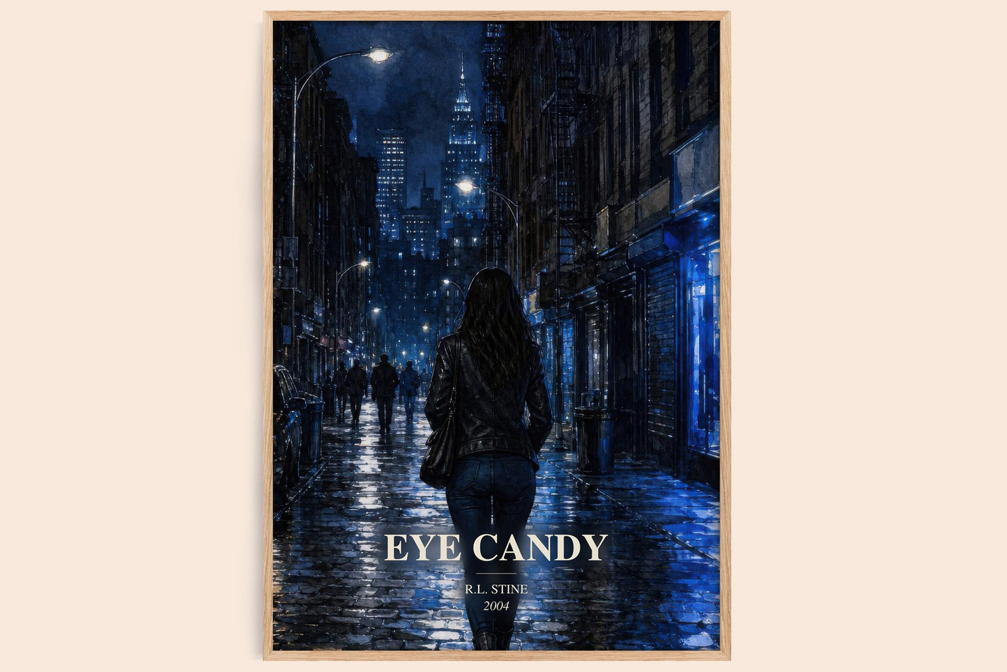 Eye Candy watercolour book poster by R.L. Stine – framed literary art print