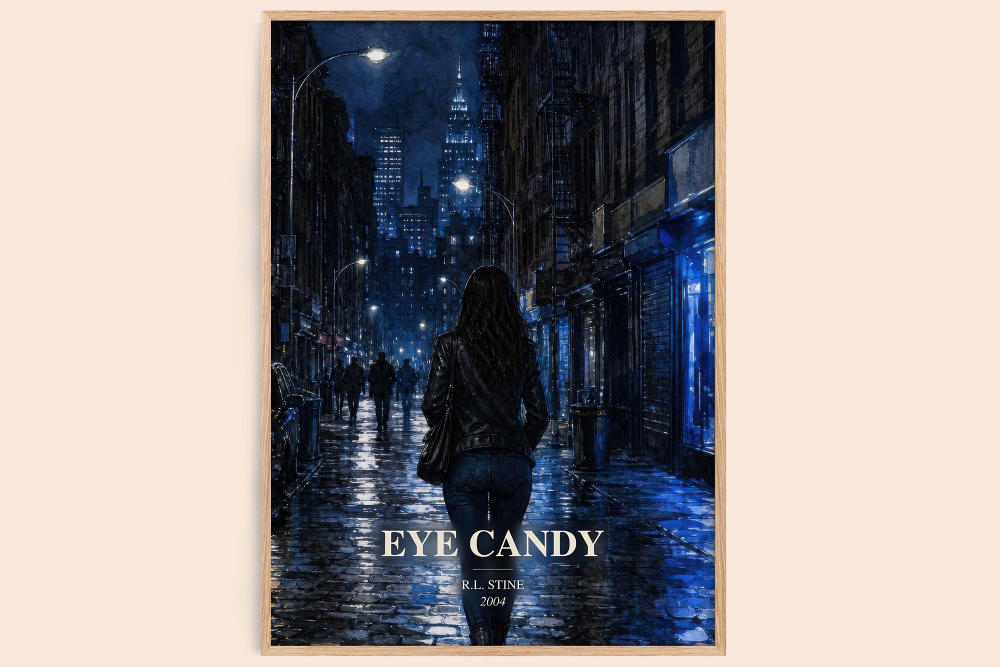 Eye Candy watercolour book poster by R.L. Stine – framed literary art print