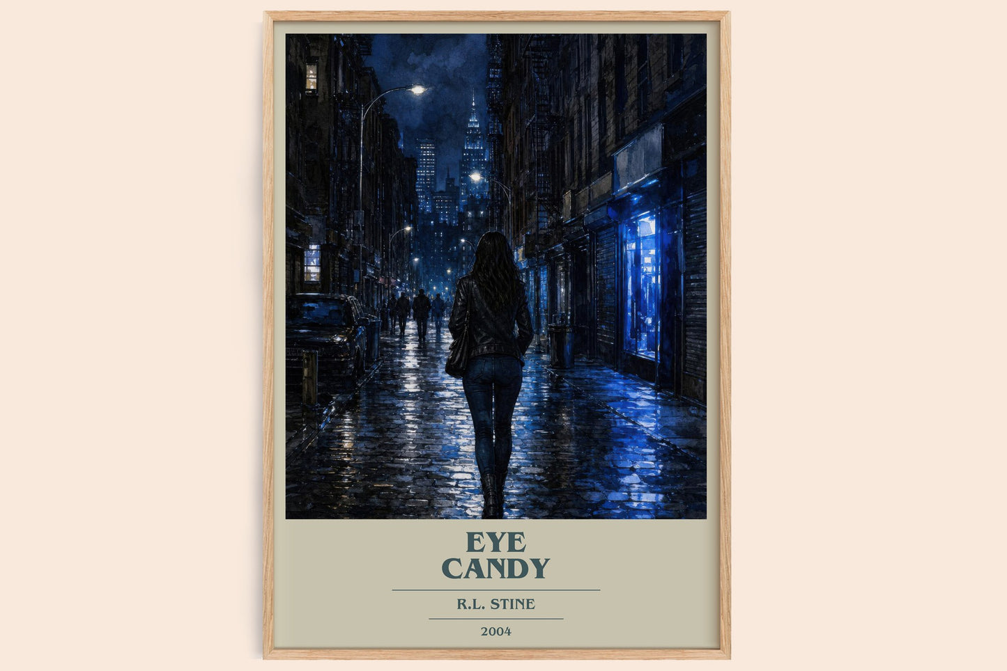 Eye Candy book cover book poster by R.L. Stine – framed literary art print