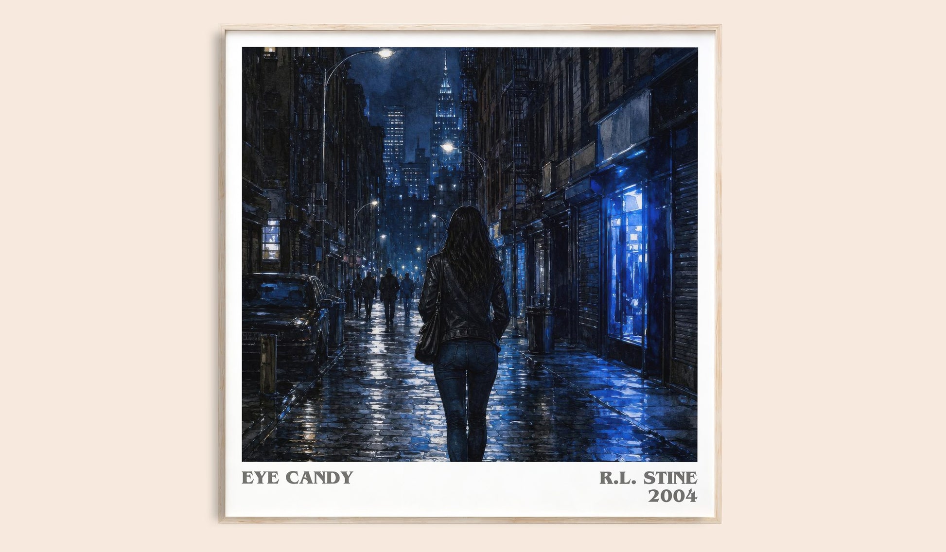 Eye Candy literary book poster by R.L. Stine – framed literary art print