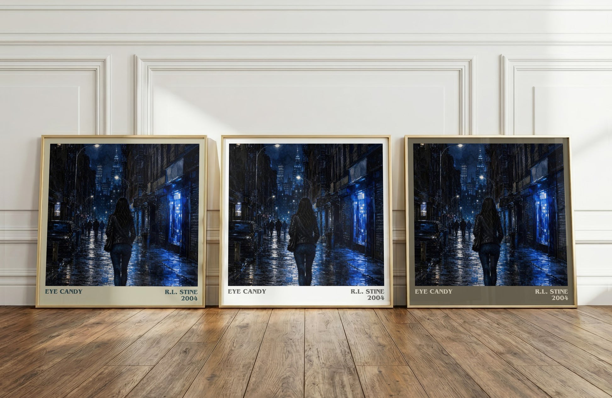 Eye Candy literary art print colour and style options – R.L. Stine book art