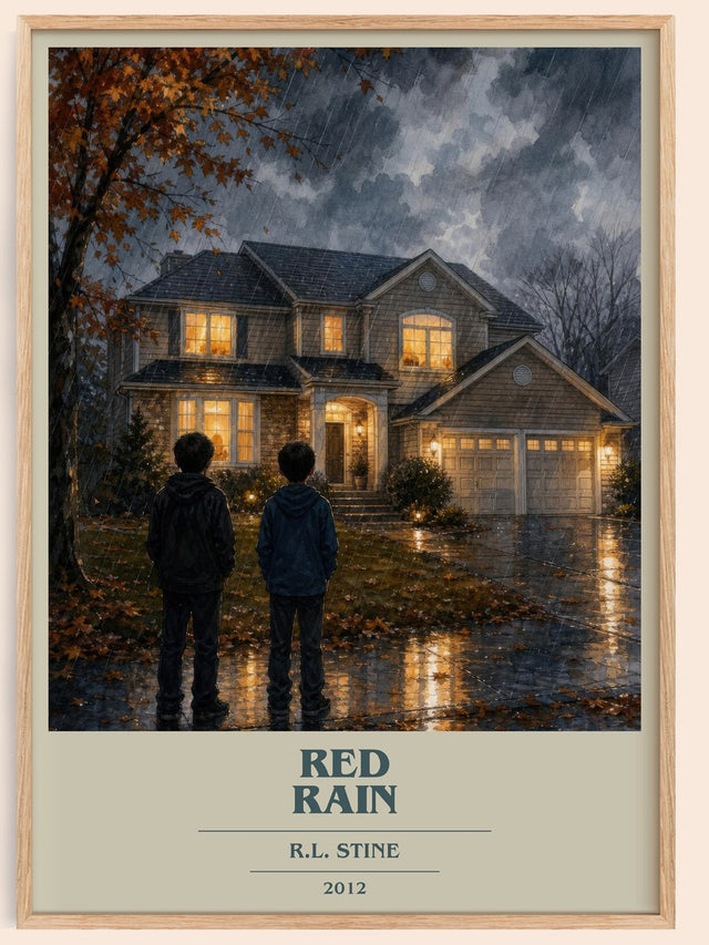 Red Rain Book Cover Poster by R.L. Stine