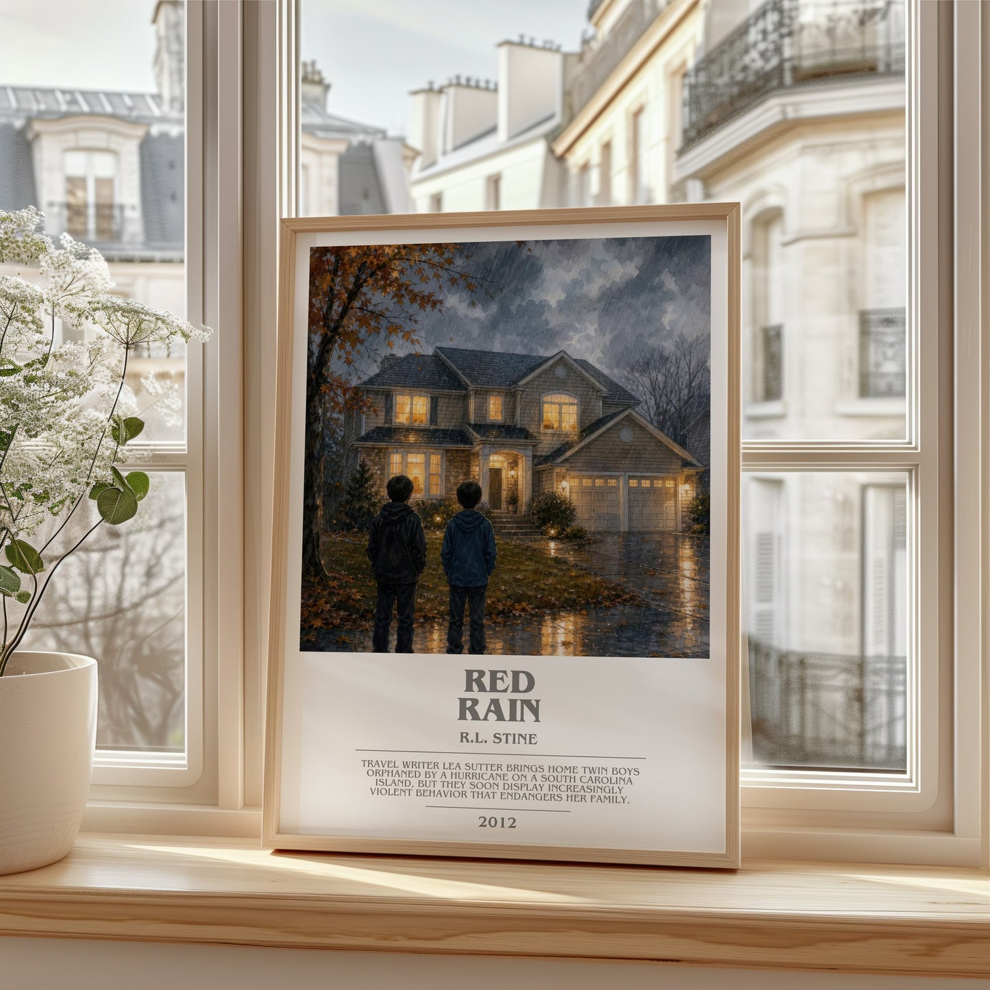 Red Rain bookish poster colour and style options – R.L. Stine book art