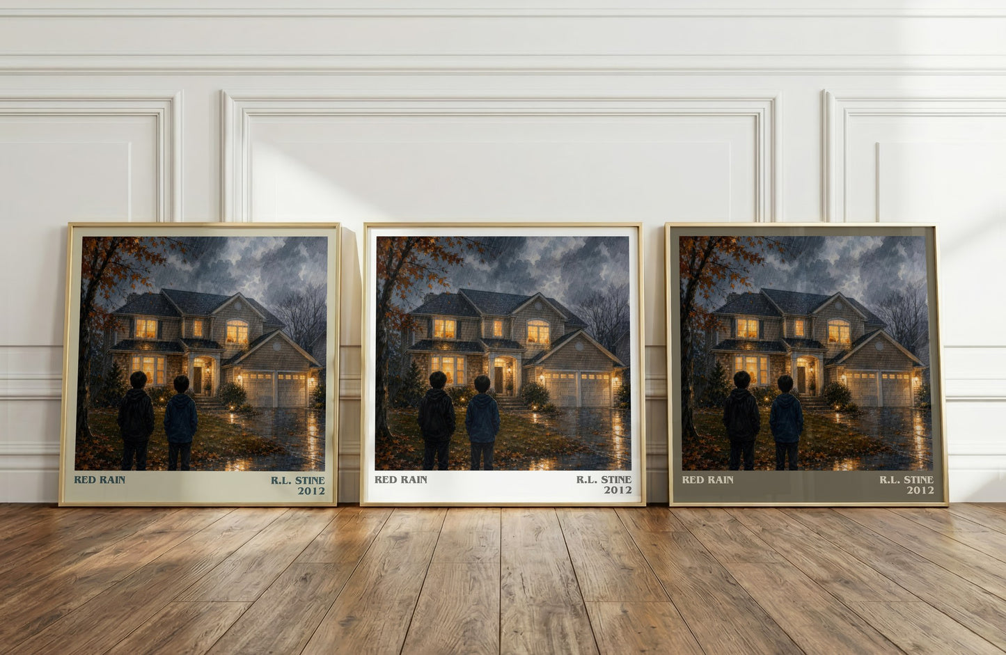 Red Rain literary art print colour and style options – R.L. Stine book art