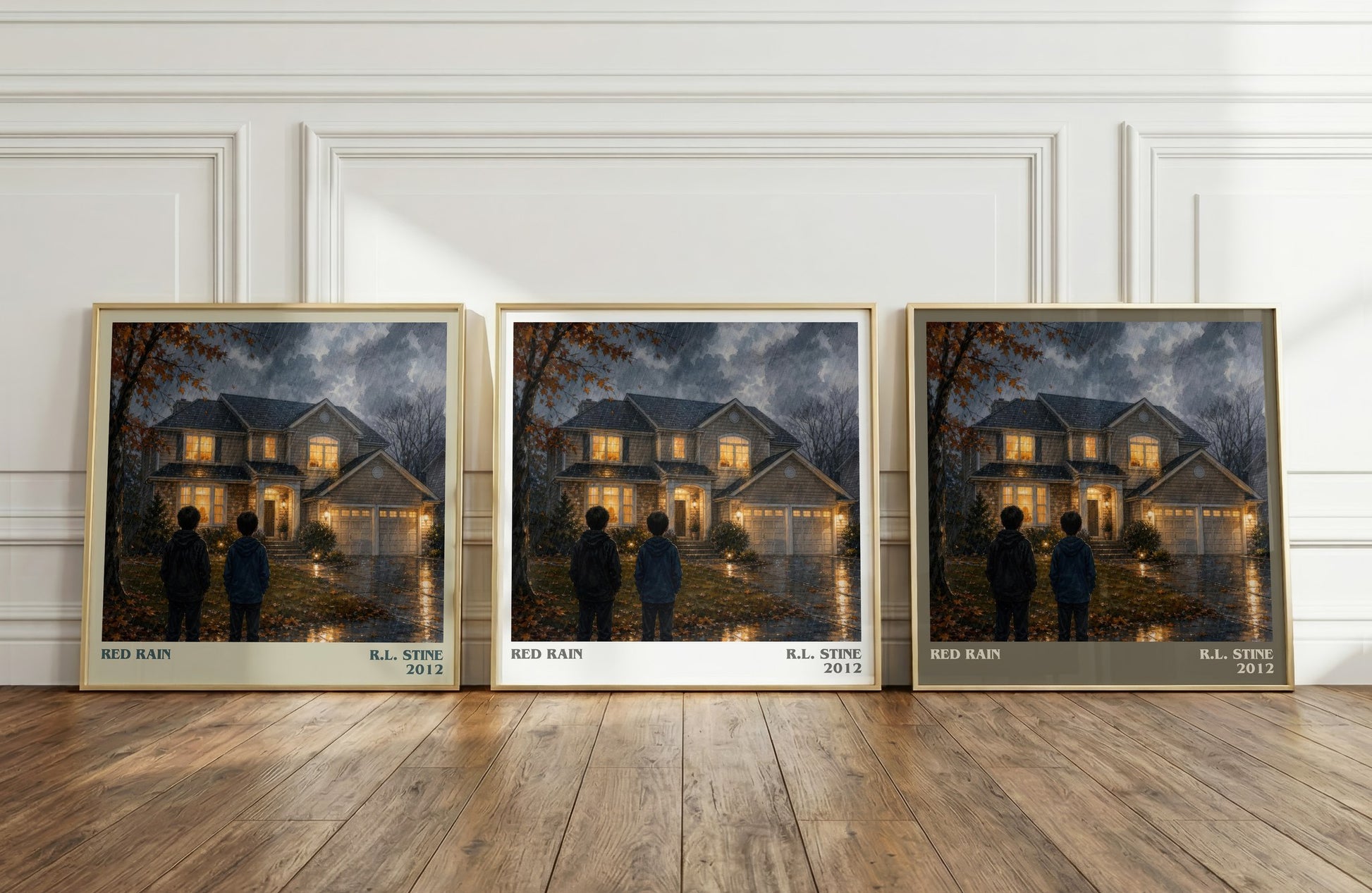 Red Rain literary art print colour and style options – R.L. Stine book art