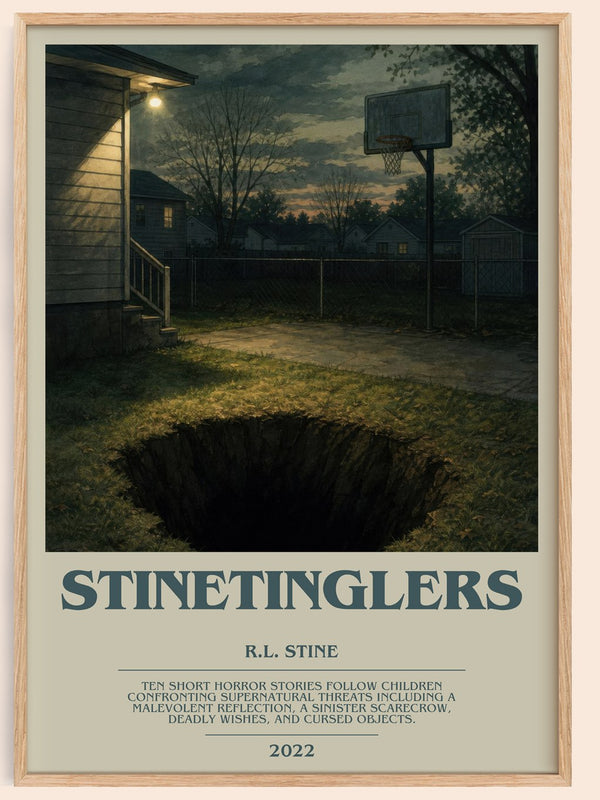 Stinetinglers bookish book poster by R.L. Stine – framed literary art print