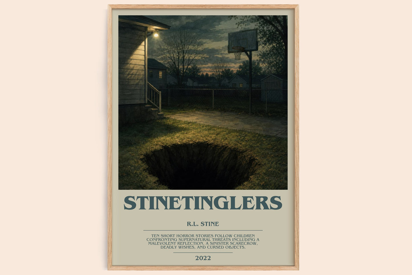 Stinetinglers bookish book poster by R.L. Stine – framed literary art print