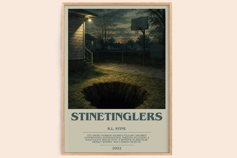 Stinetinglers bookish book poster by R.L. Stine – framed literary art print
