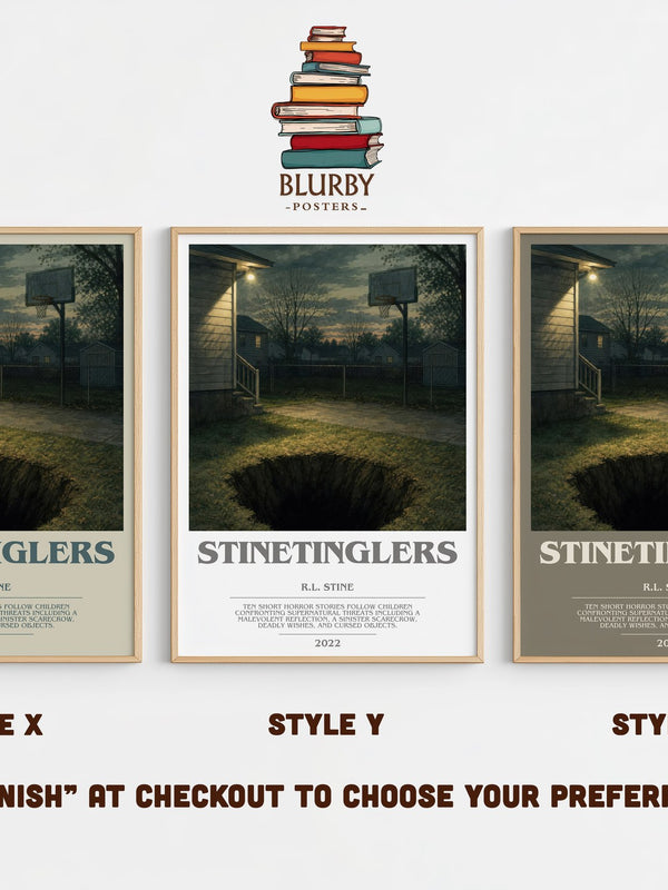 Stinetinglers bookish print in frame leaning in hallway – childrens wall art