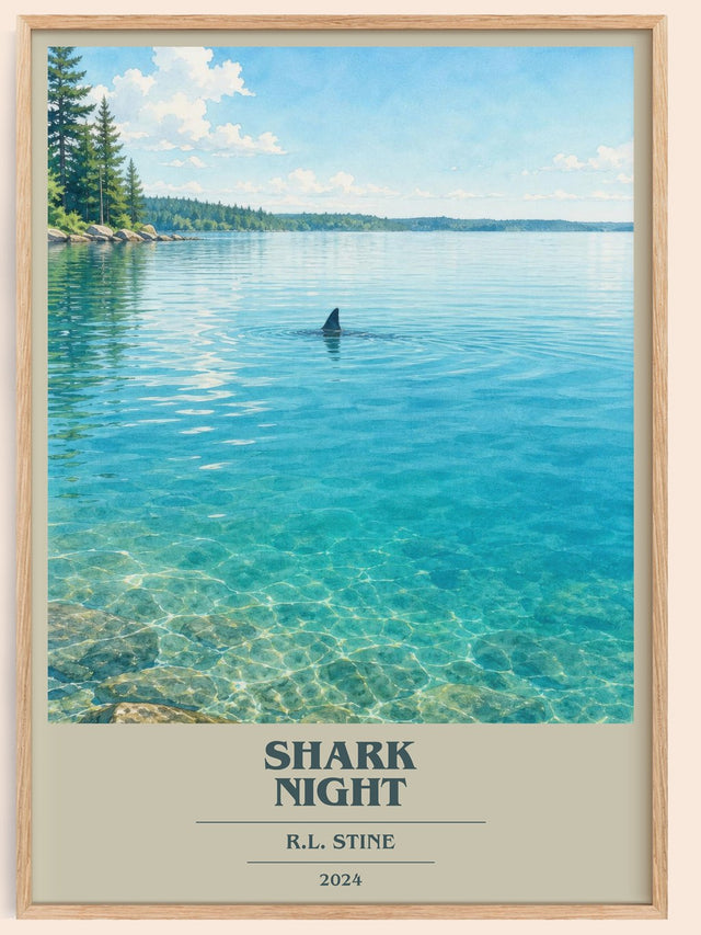 Shark Night Book Cover Poster by R.L. Stine