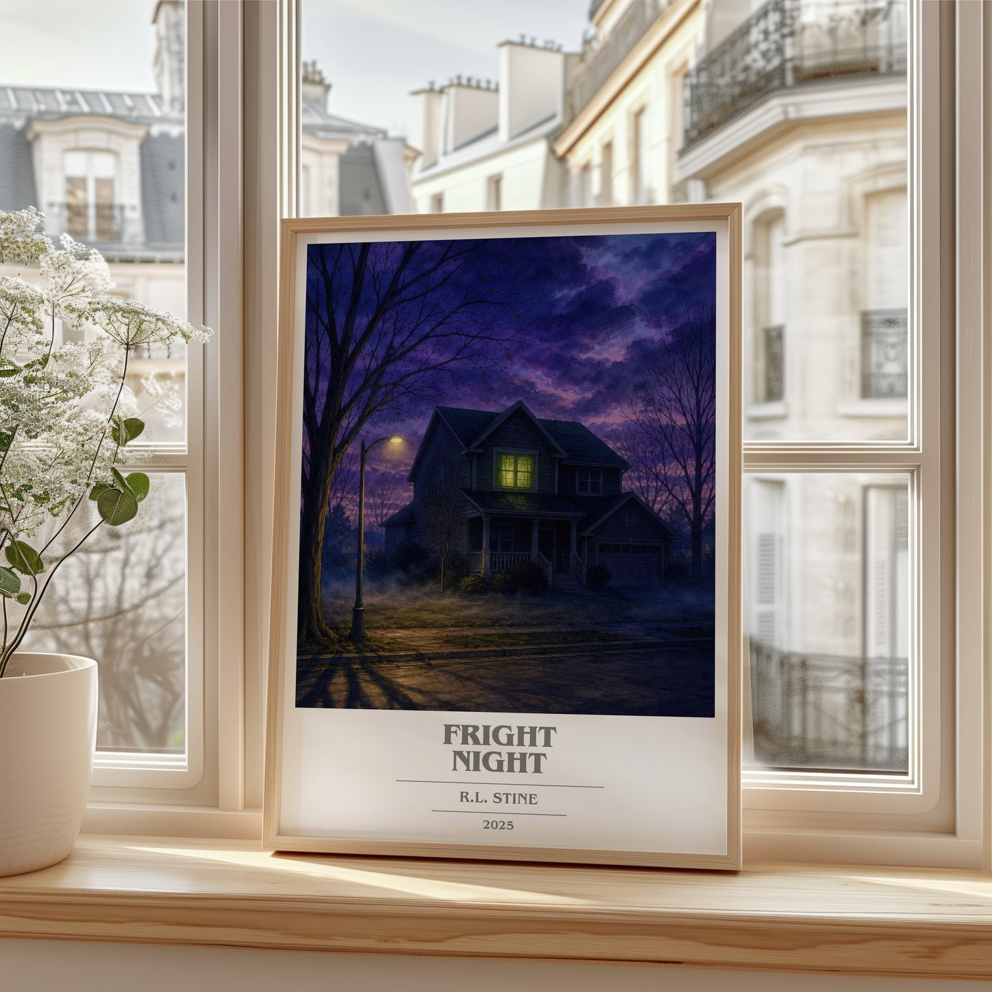 Fright Night book cover poster colour and style options – R.L. Stine book art