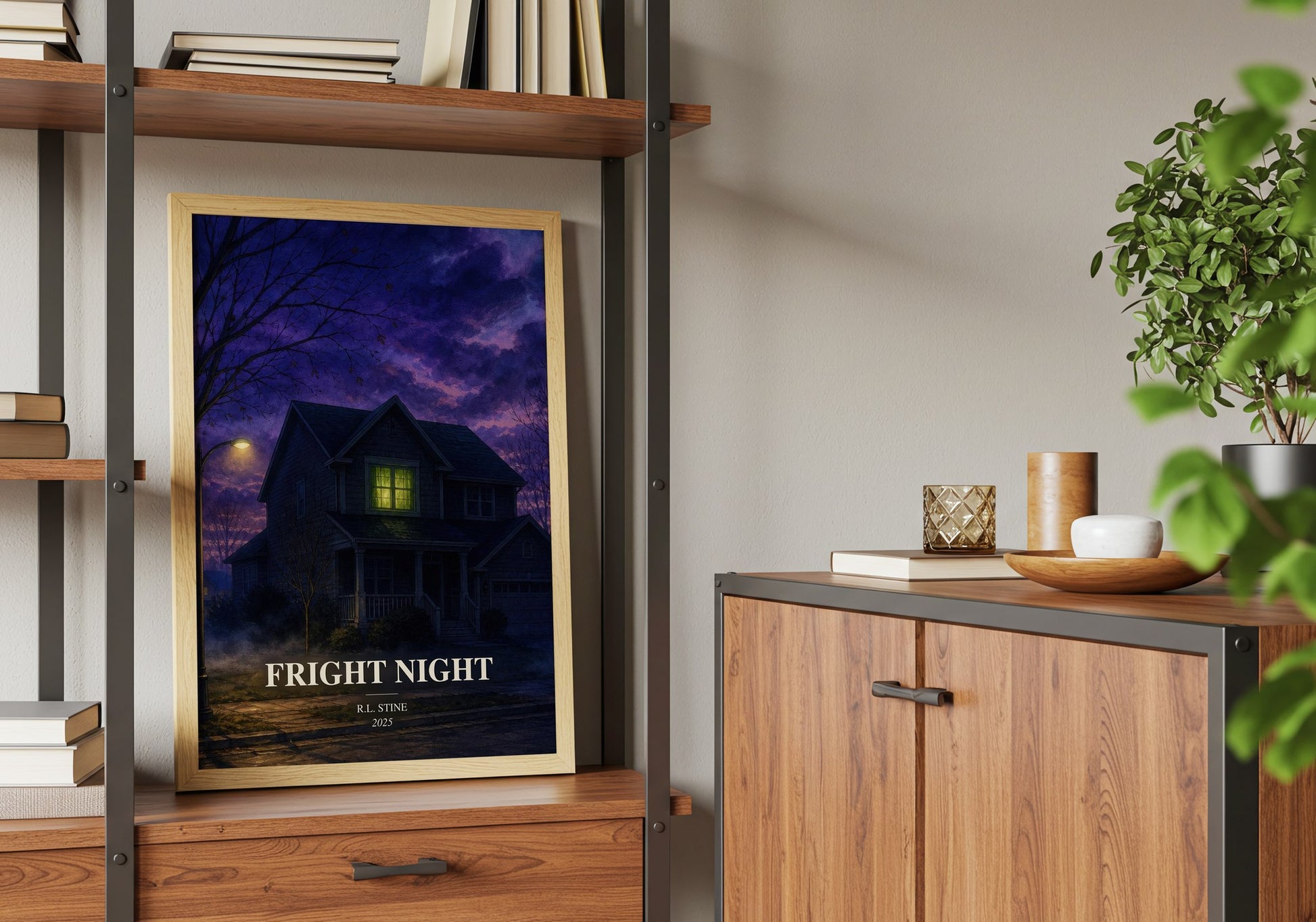 Fright Night book watercolour illustration paper finish options – matte satin gloss