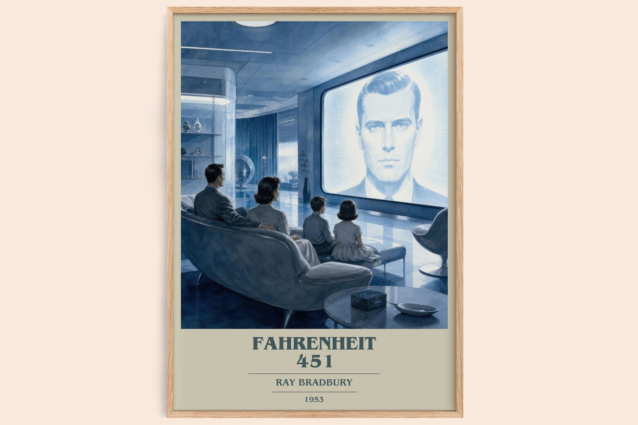 Fahrenheit 451 Book Cover Poster by Ray Bradbury