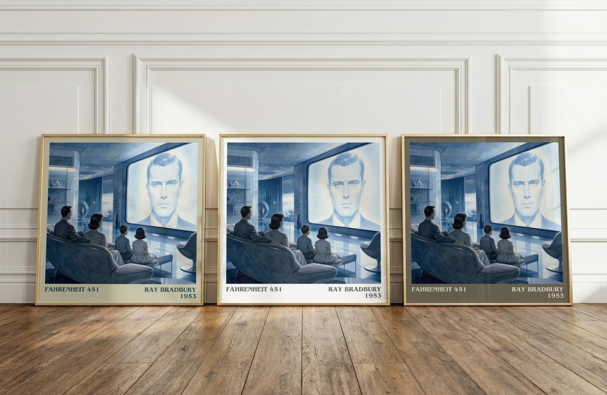 Fahrenheit 451 literary art print colour and style options – Ray Bradbury book art