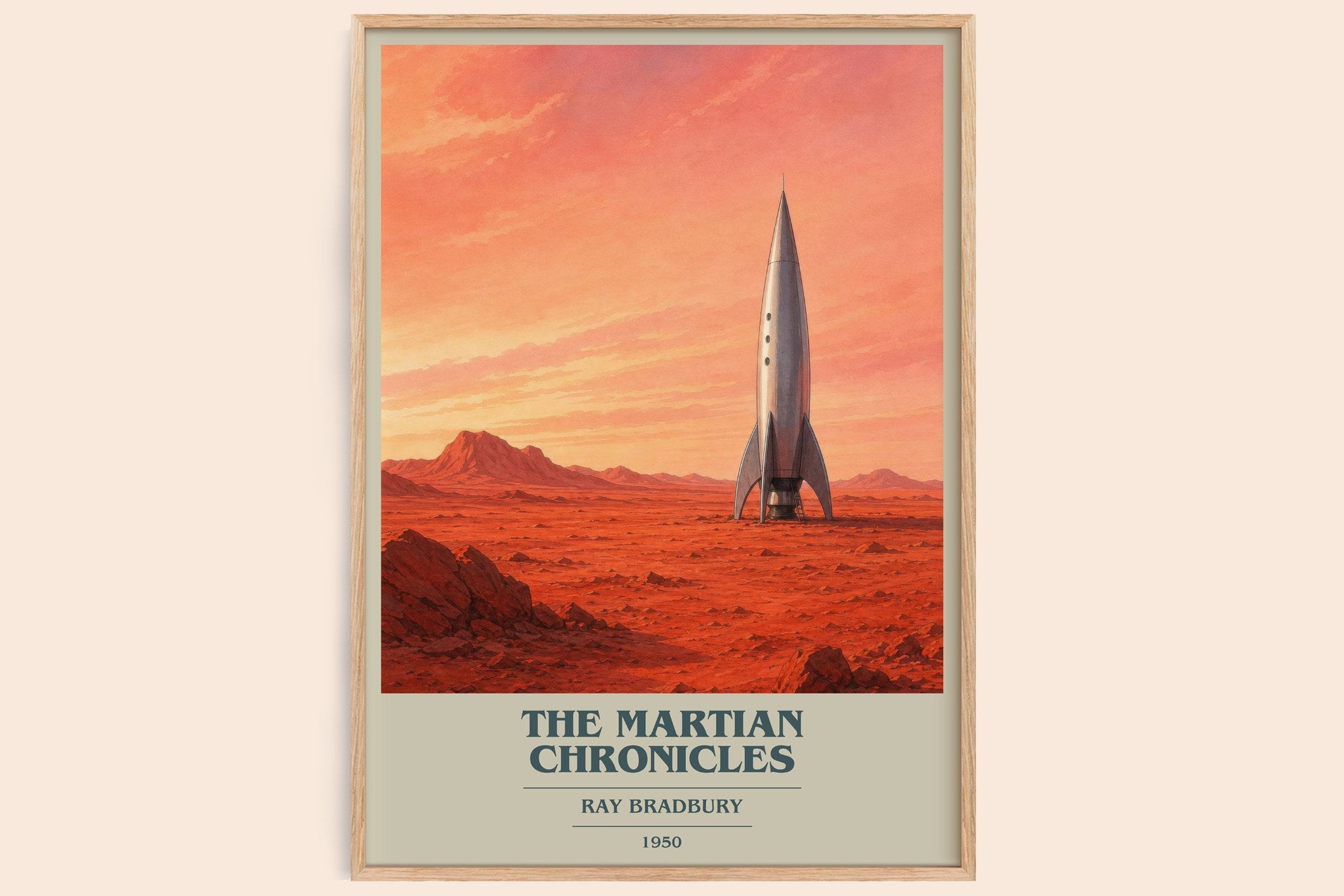 The Martian Chronicles Book Cover Poster by Ray Bradbury