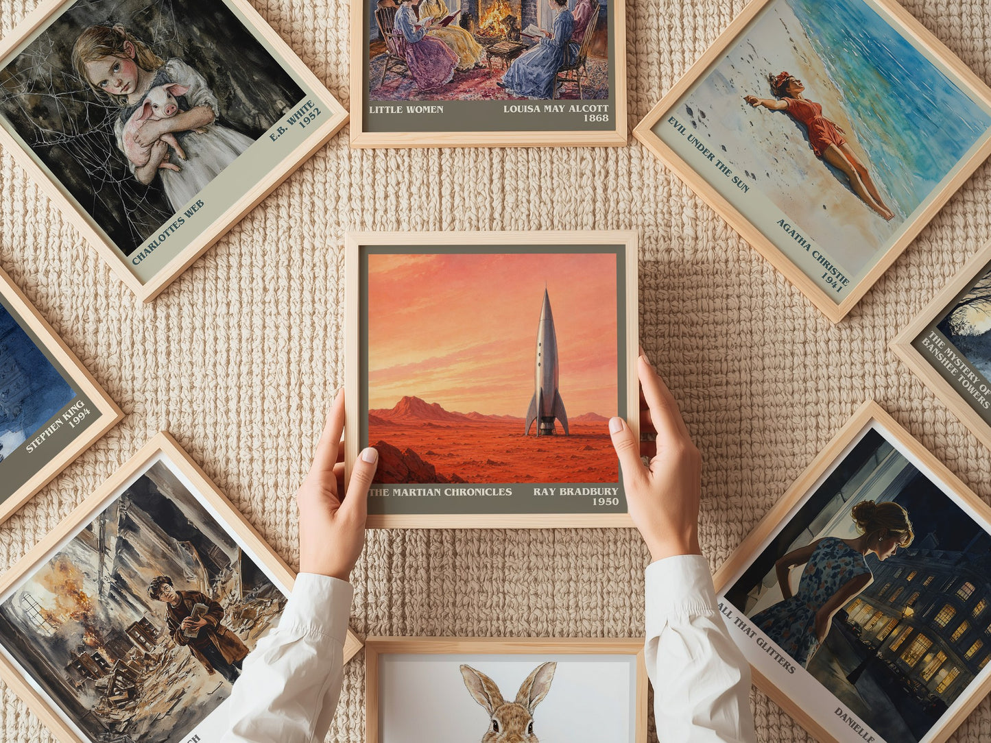 The Martian Chronicles literary book poster framed on wall – sci fi wall art