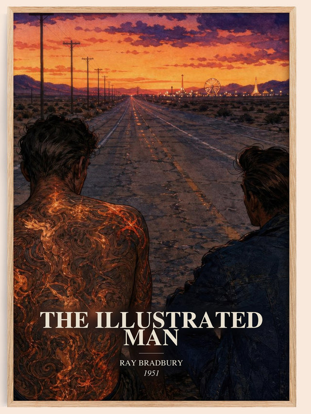 The Illustrated Man Book Watercolour Illustration by Ray Bradbury