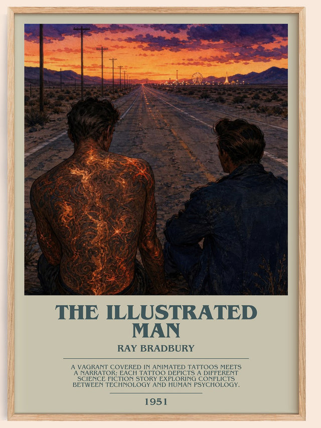 The Illustrated Man Bookish Wall Art by Ray Bradbury