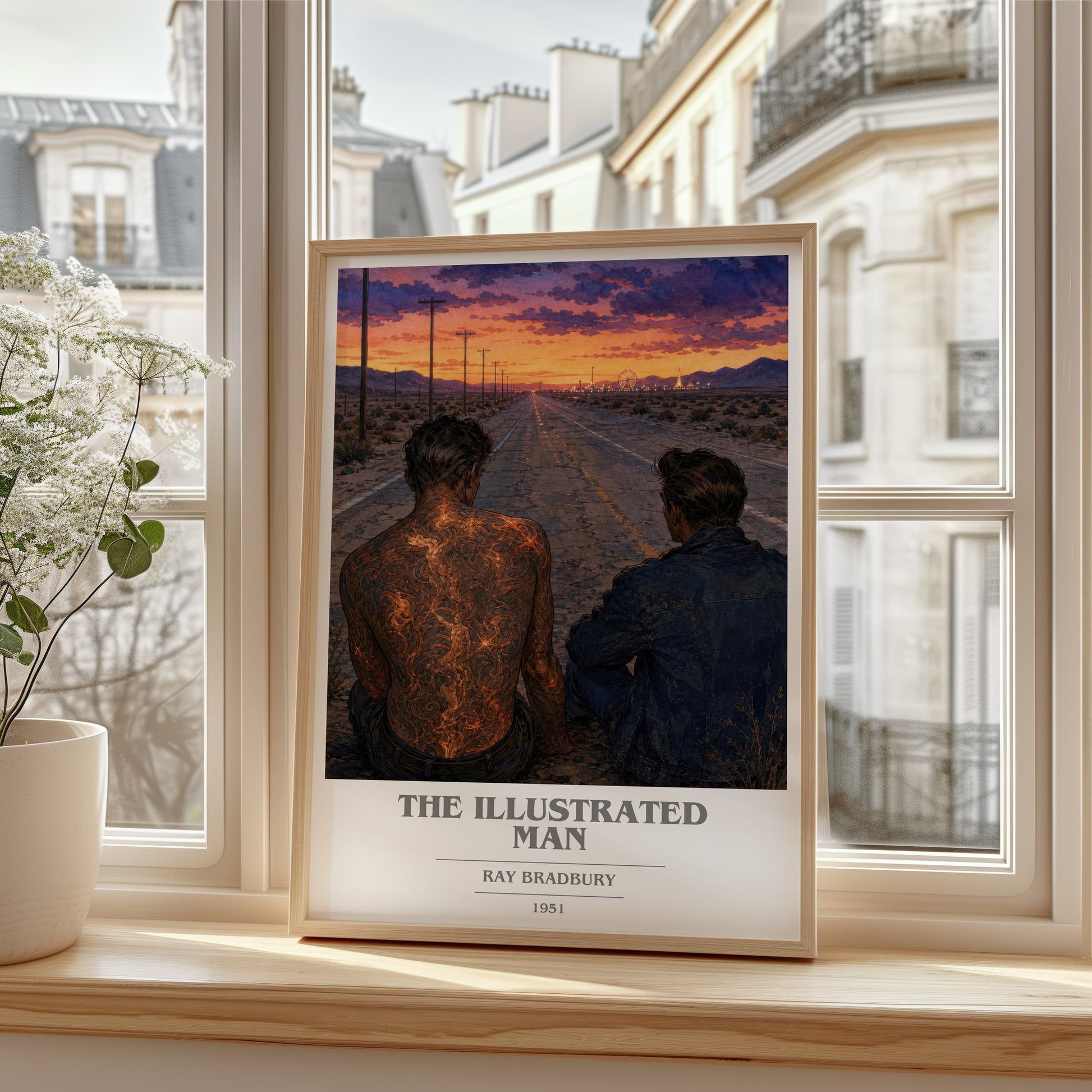 The Illustrated Man book cover poster colour and style options – Ray Bradbury book art