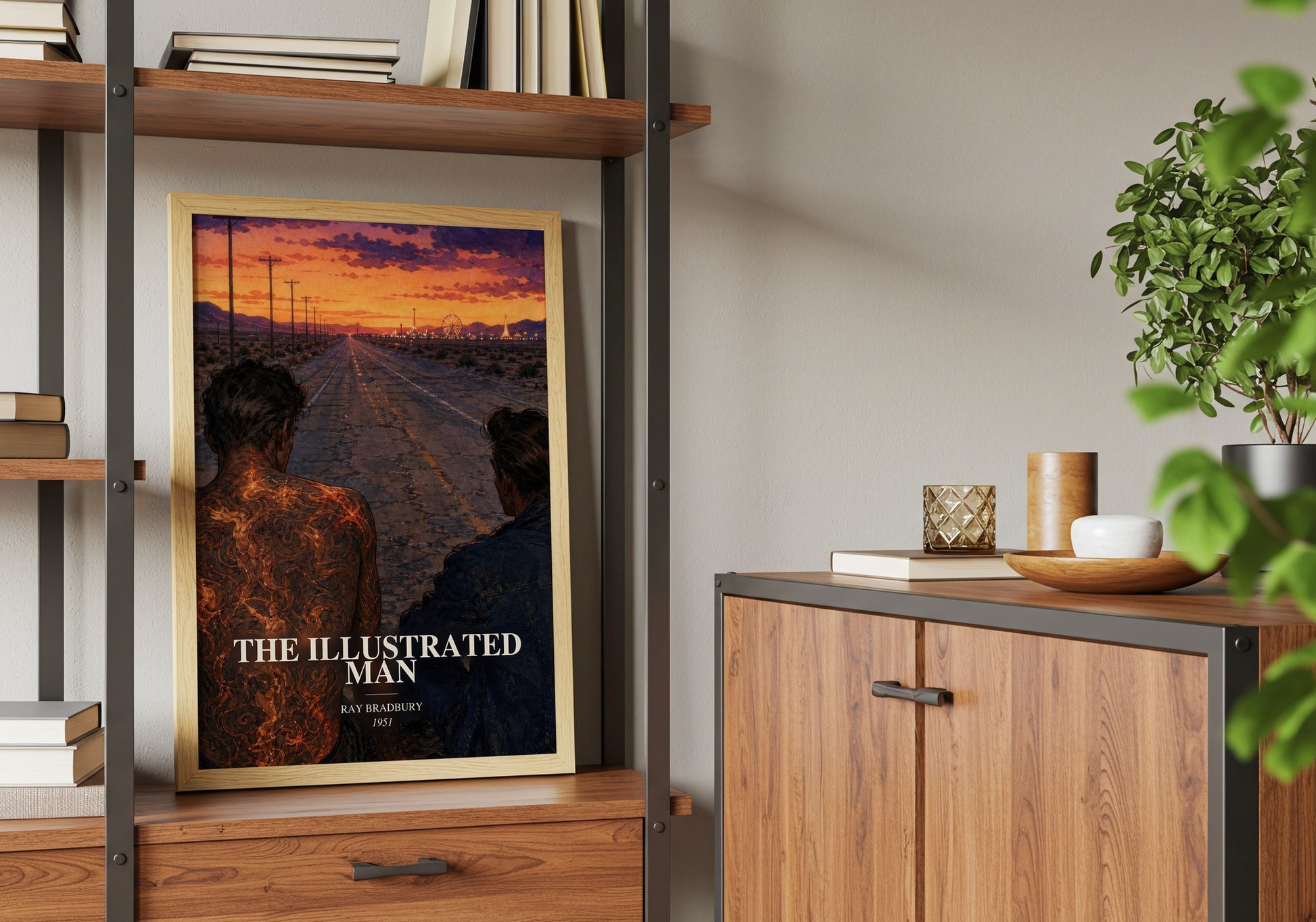 The Illustrated Man book watercolour illustration paper finish options – matte satin gloss
