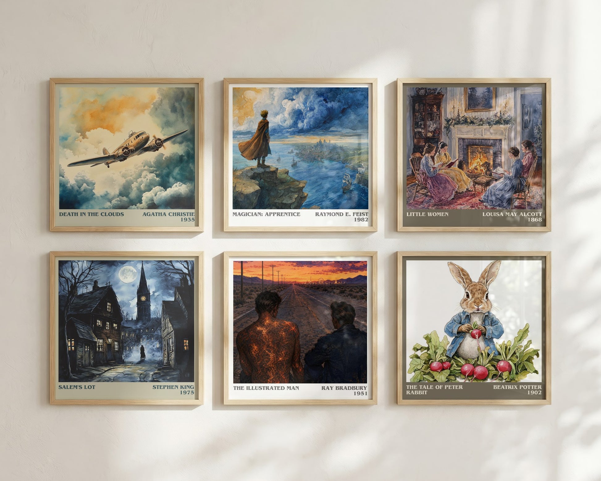 The Illustrated Man literary print framed by window – literary home decor