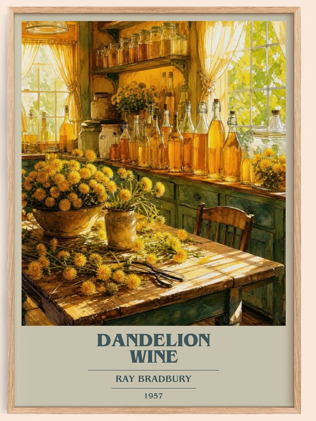Dandelion Wine Book Cover Poster by Ray Bradbury