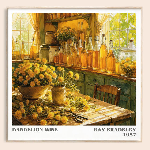 Dandelion Wine Literary Art Print by Ray Bradbury