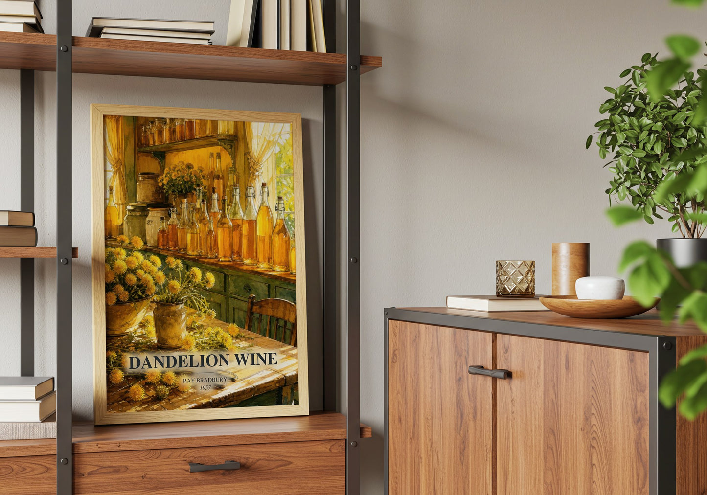Dandelion Wine book watercolour illustration paper finish options – matte satin gloss