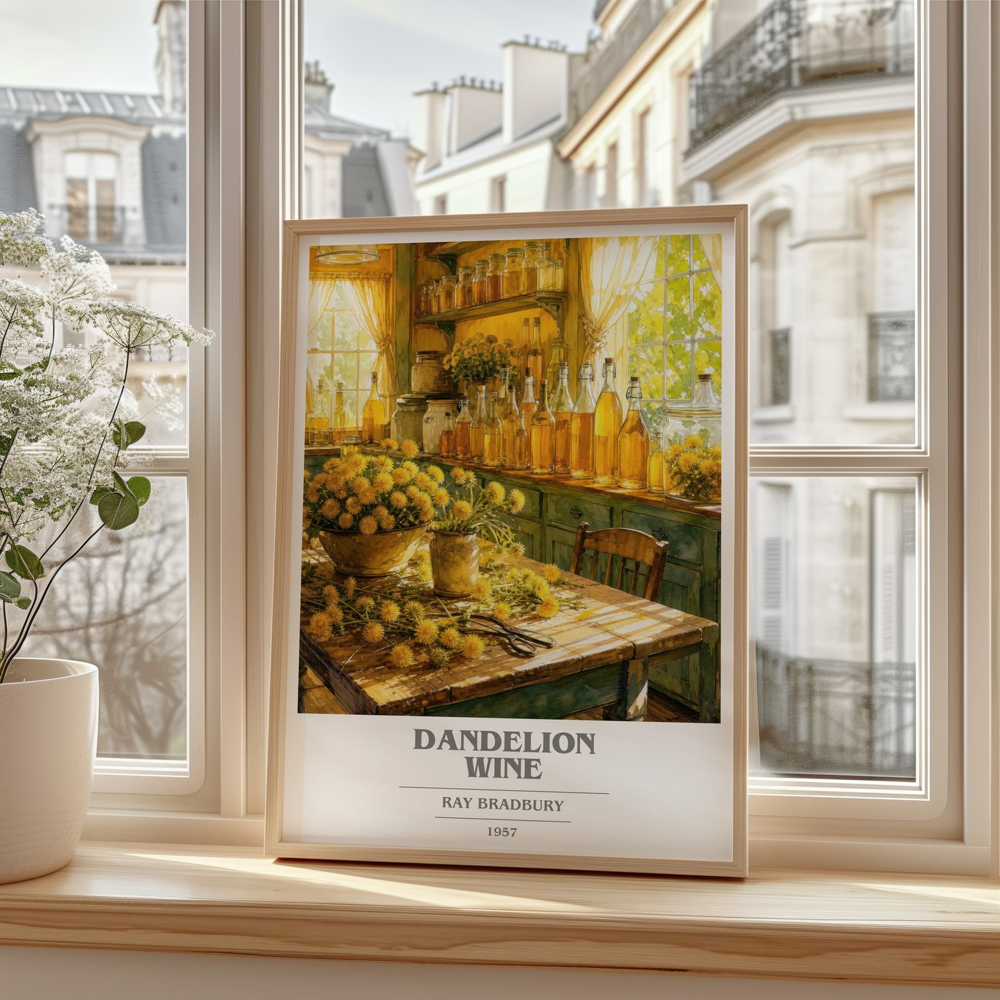 Dandelion Wine book cover poster colour and style options – Ray Bradbury book art