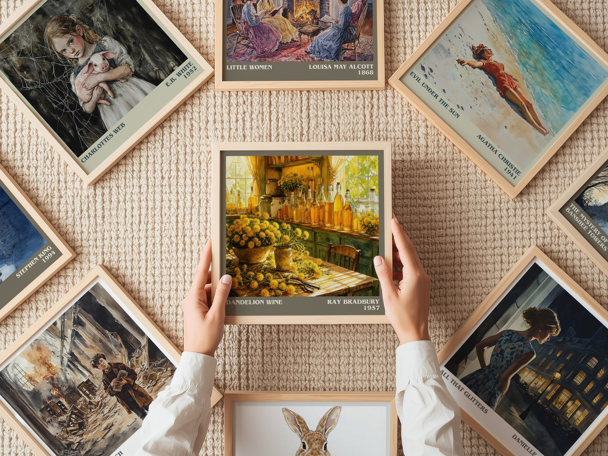 Dandelion Wine literary book poster framed on wall – coming of age wall art
