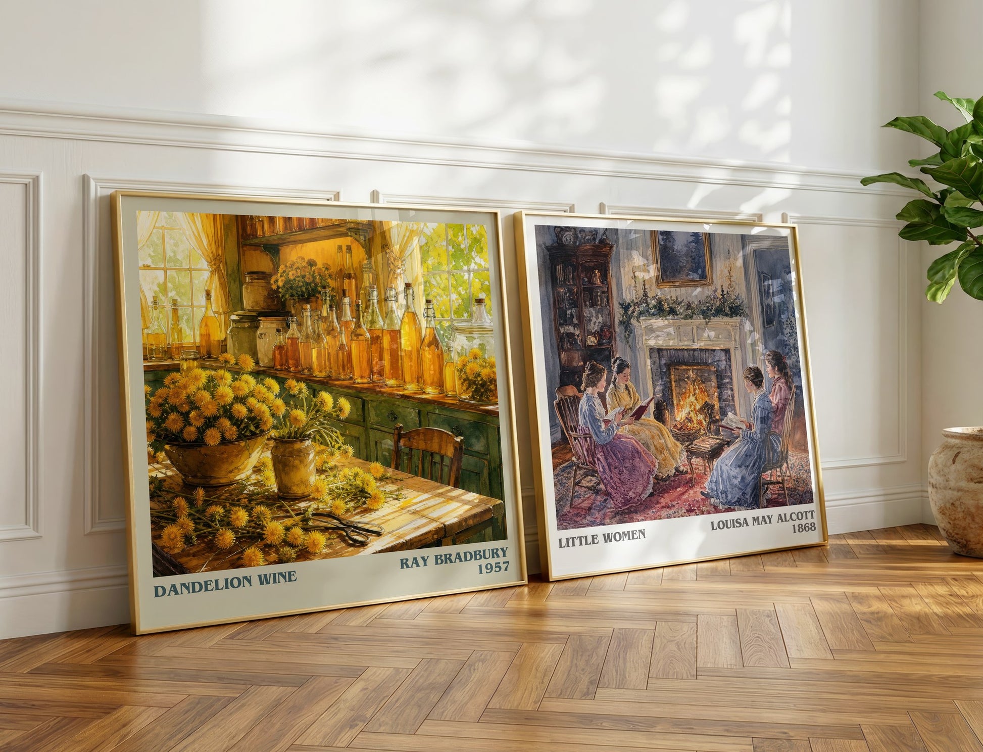 Dandelion Wine literary print on bookshelf – Ray Bradbury fan gift