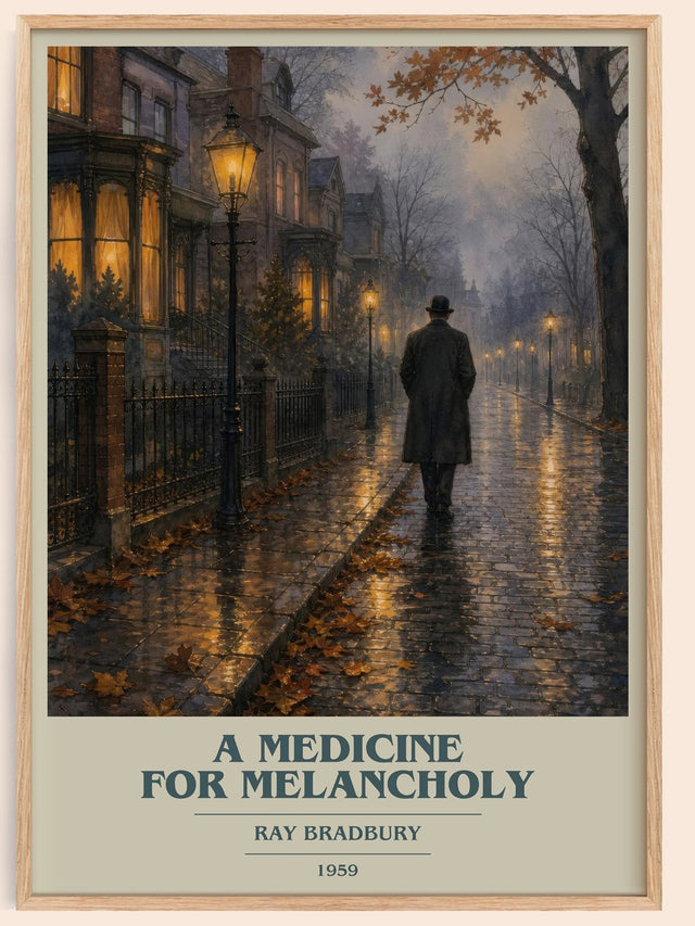 A Medicine For Melancholy Book Cover Poster by Ray Bradbury