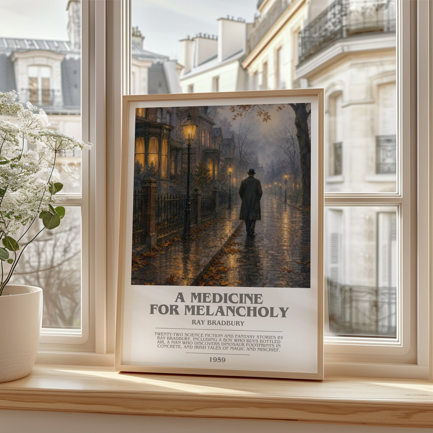 A Medicine For Melancholy bookish poster colour and style options – Ray Bradbury book art