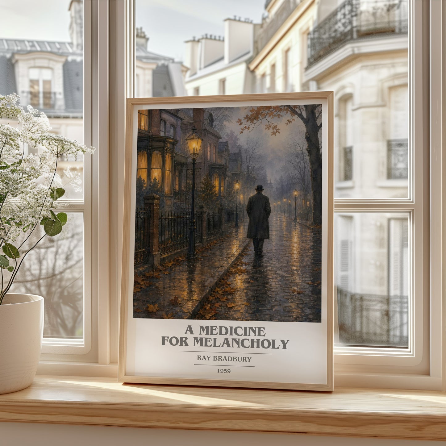 A Medicine For Melancholy book cover poster colour and style options – Ray Bradbury book art