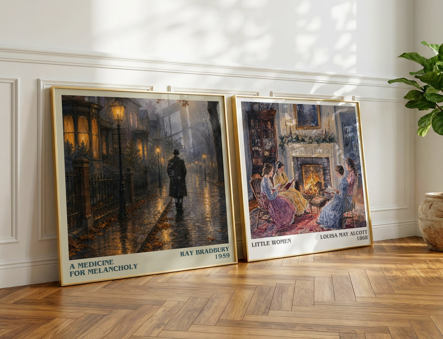 A Medicine For Melancholy literary print on bookshelf – Ray Bradbury fan gift