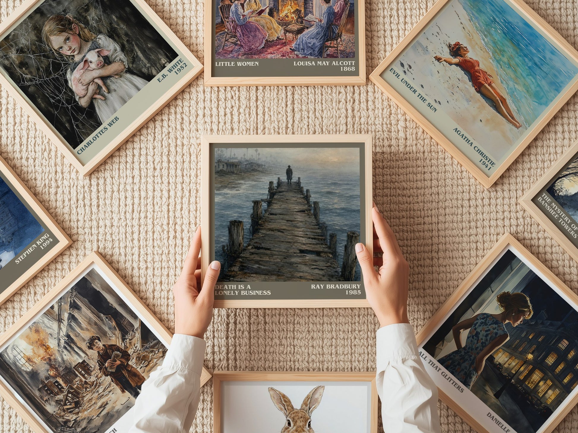 Death Is A Lonely Business literary book poster framed on wall – mystery wall art