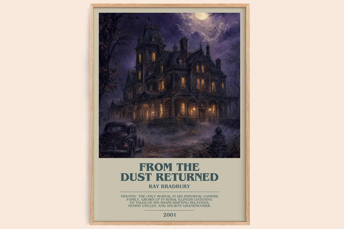 From The Dust Returned bookish book poster by Ray Bradbury – framed literary art print