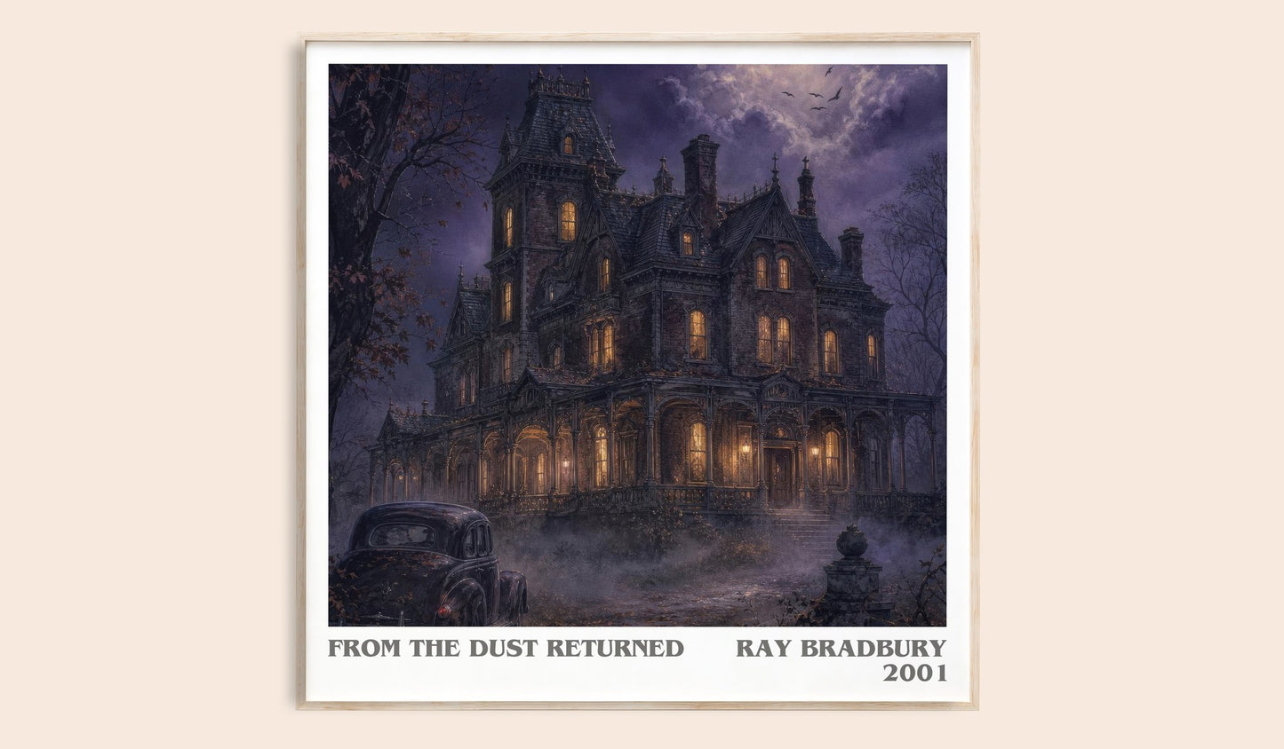 From The Dust Returned literary book poster by Ray Bradbury – framed literary art print