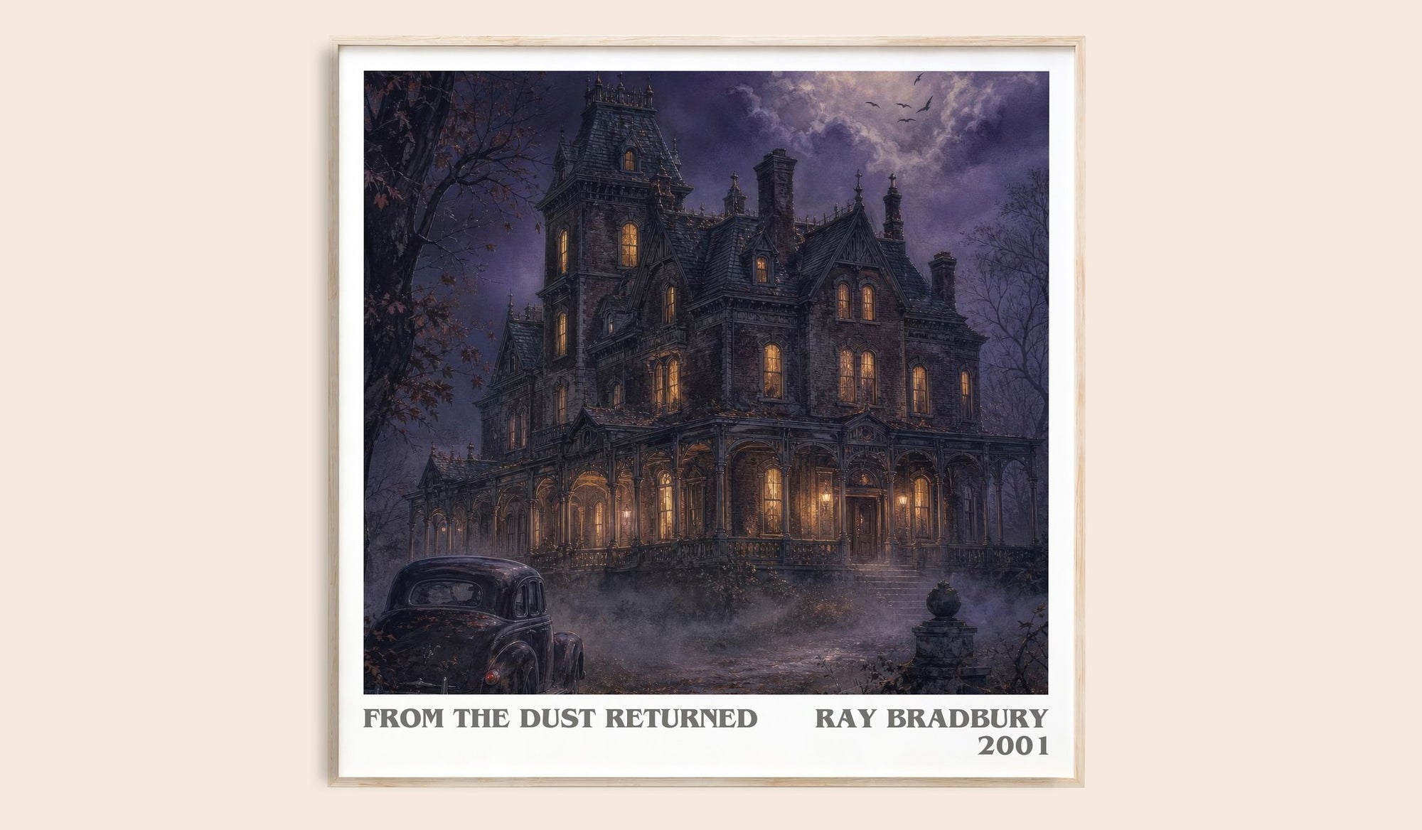 From The Dust Returned literary book poster by Ray Bradbury – framed literary art print