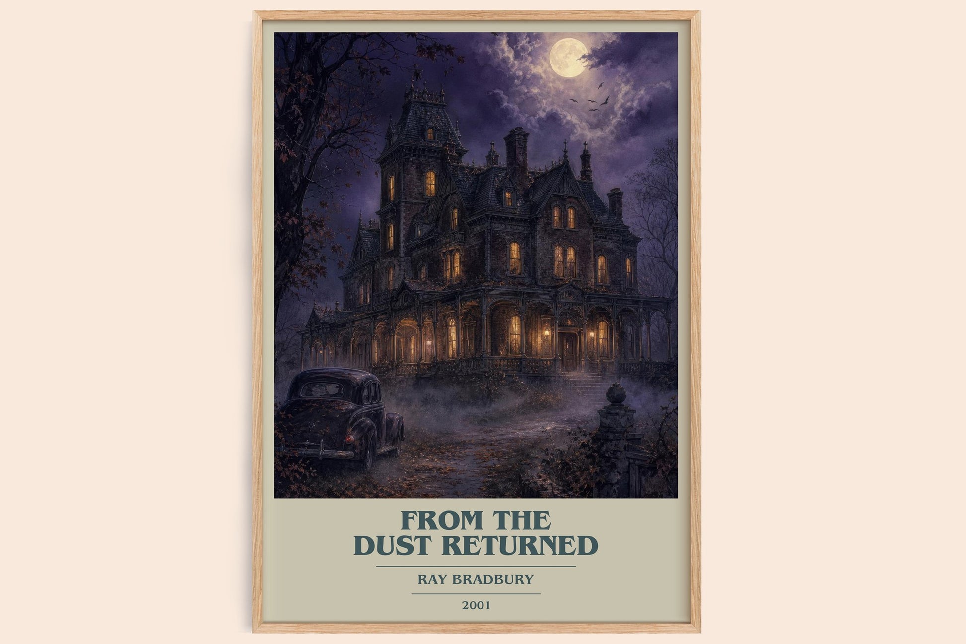 From The Dust Returned book cover book poster by Ray Bradbury – framed literary art print