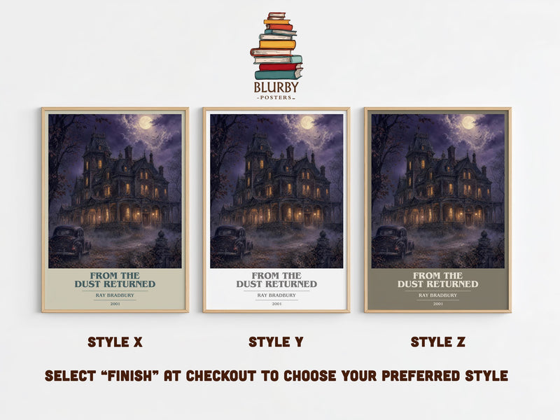 From The Dust Returned book cover print in frame leaning in hallway – fantasy wall art