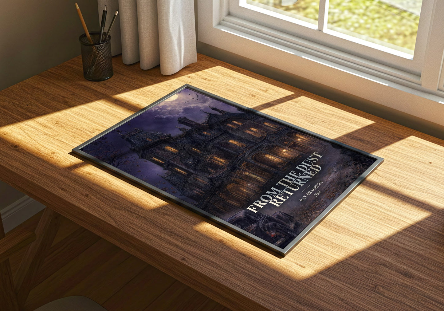From The Dust Returned watercolour book poster framed on wall – fantasy wall art