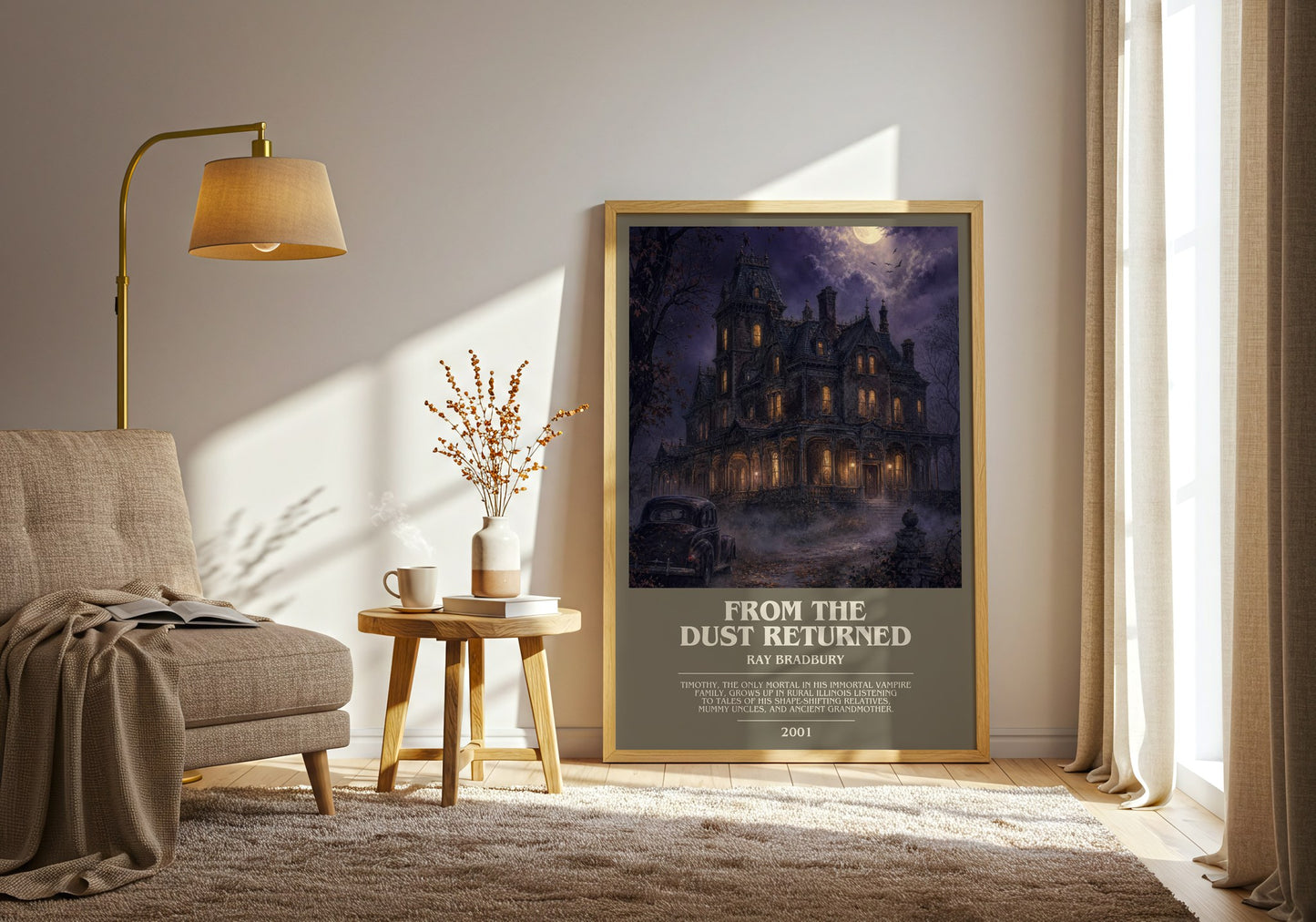From The Dust Returned bookish print on bookshelf – Ray Bradbury fan gift