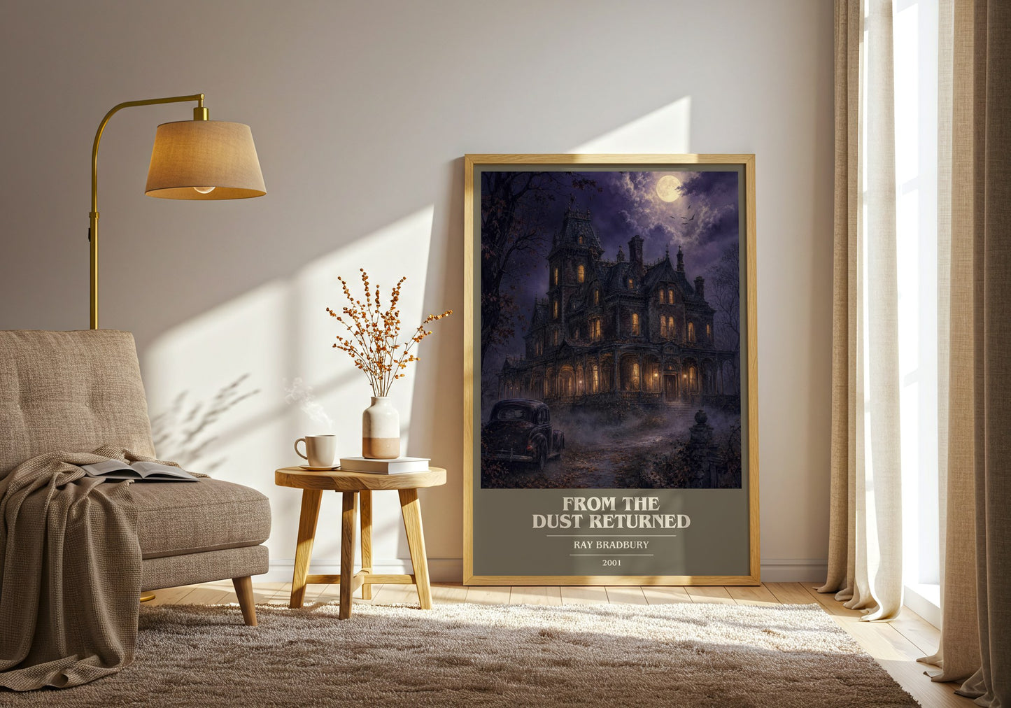 From The Dust Returned book cover print on bookshelf – Ray Bradbury fan gift