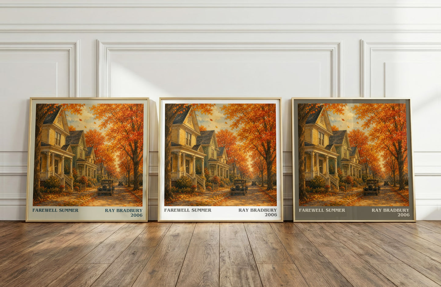 Farewell Summer literary art print colour and style options – Ray Bradbury book art