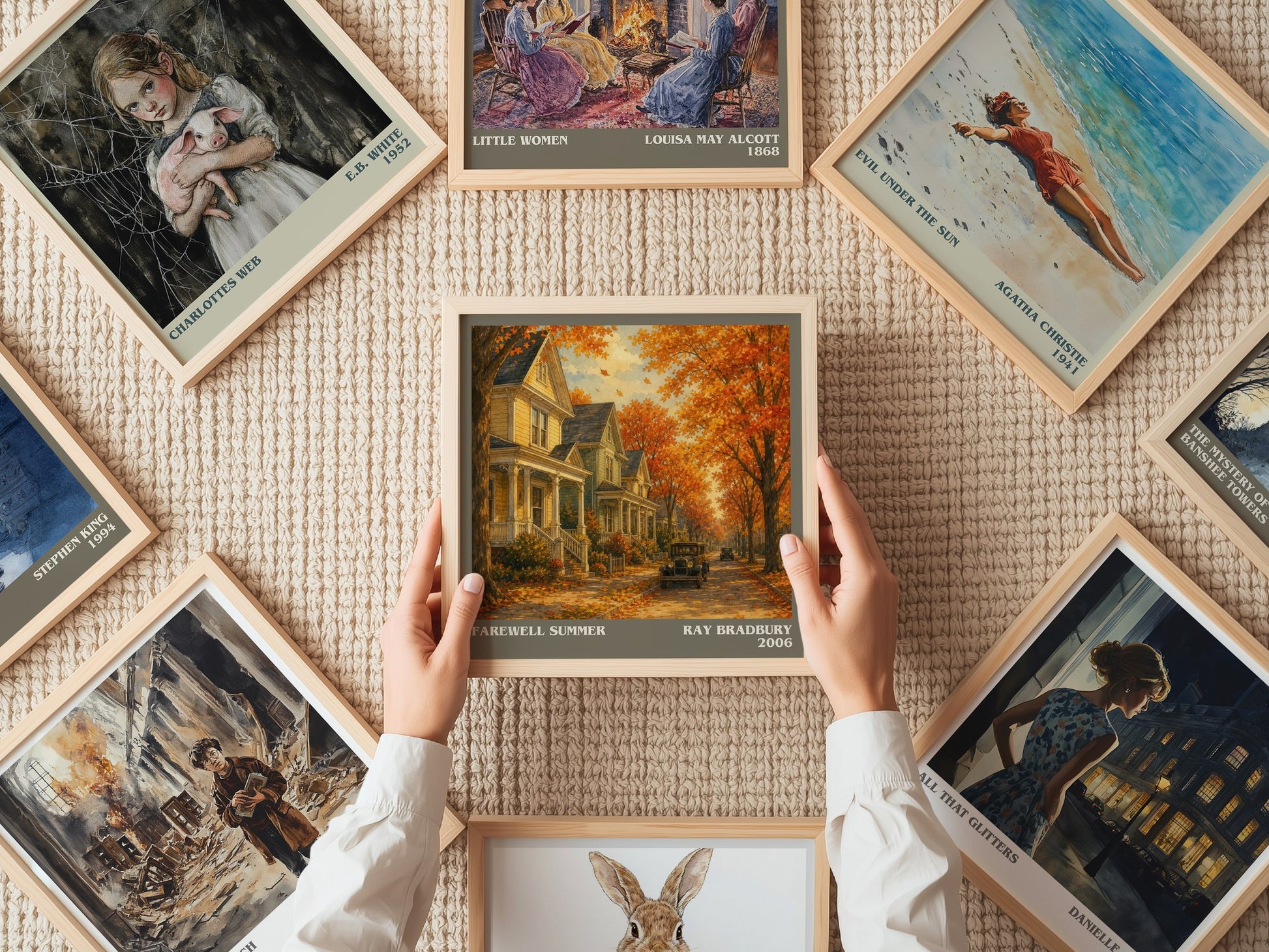 Farewell Summer literary book poster framed on wall – coming of age wall art